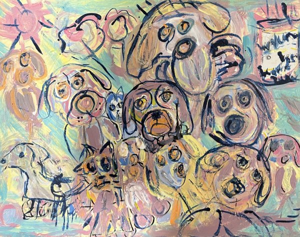 'Party Leader said puppys joyful' by Clare Hooper