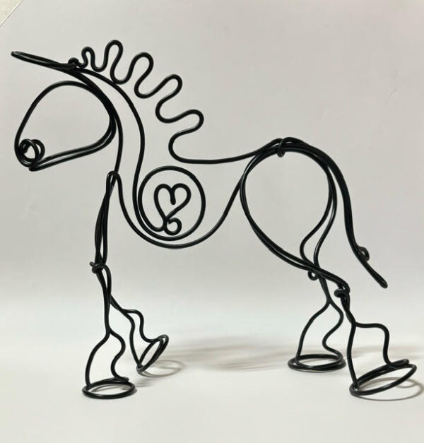 'Powerful', a wire sculpture of a horse