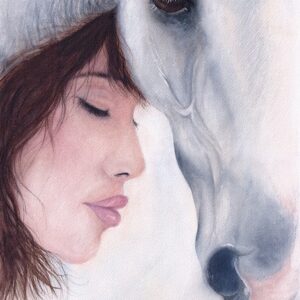 'Missing You' by Jane Maddison, a drawing of a girl and a horse